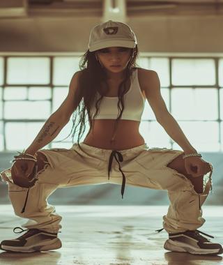 Adult K-pop dance class - beginners learning energetic Korean pop dance choreography